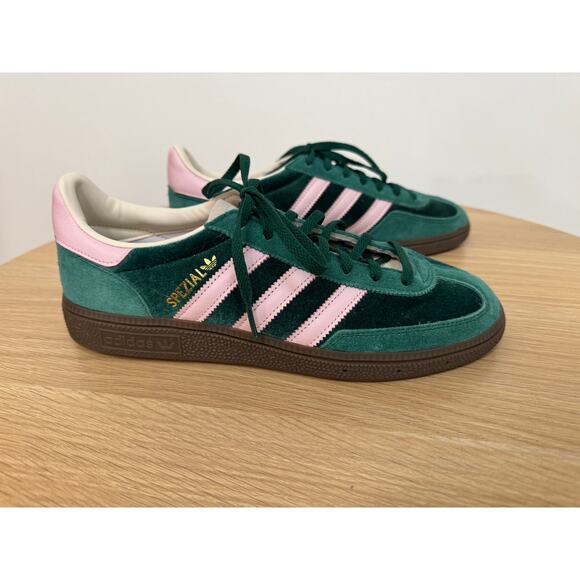 Adidas NWB Size 9.5 Handball Spezial Collegiate Green & Pink Velvet Kelly Dark - Picture 11 of 11